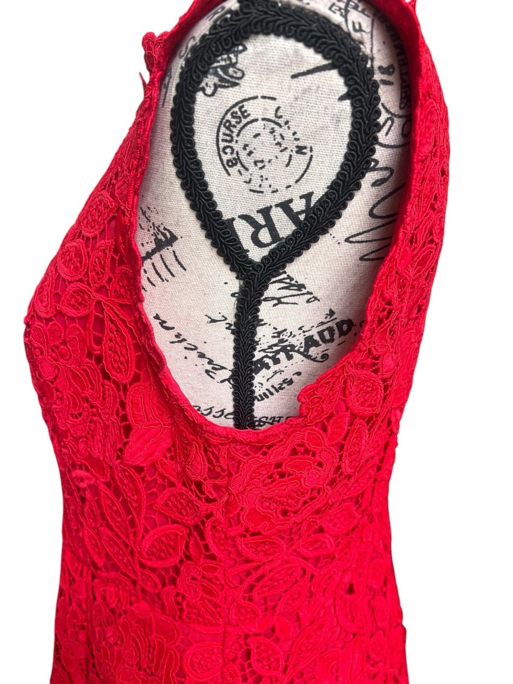 kate spade Red Floral Lace Midi Dress - Picture 7 of 11